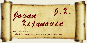Jovan Kijanović vizit kartica